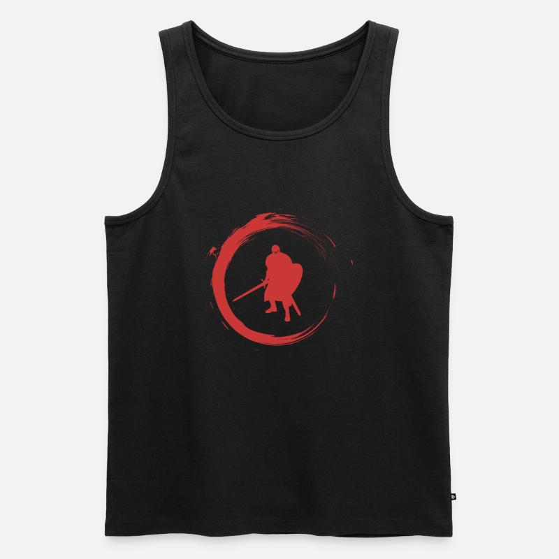 Ritter - Männer Premium Bio Tank Top - Schwarz