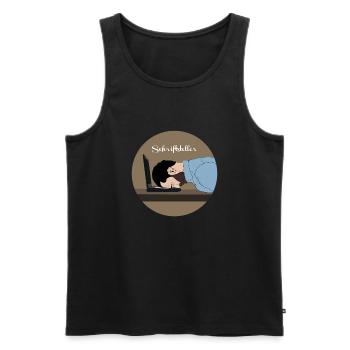 writer - Men's Premium Organic Tank Top - black - Front - AI Model Male 178 light (178cm)
