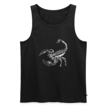 Scorpion noir toxique cadeau signe du zodiaque - Débardeur bio Premium Homme - noir - Devant - AI Model Male 178 light (178cm)