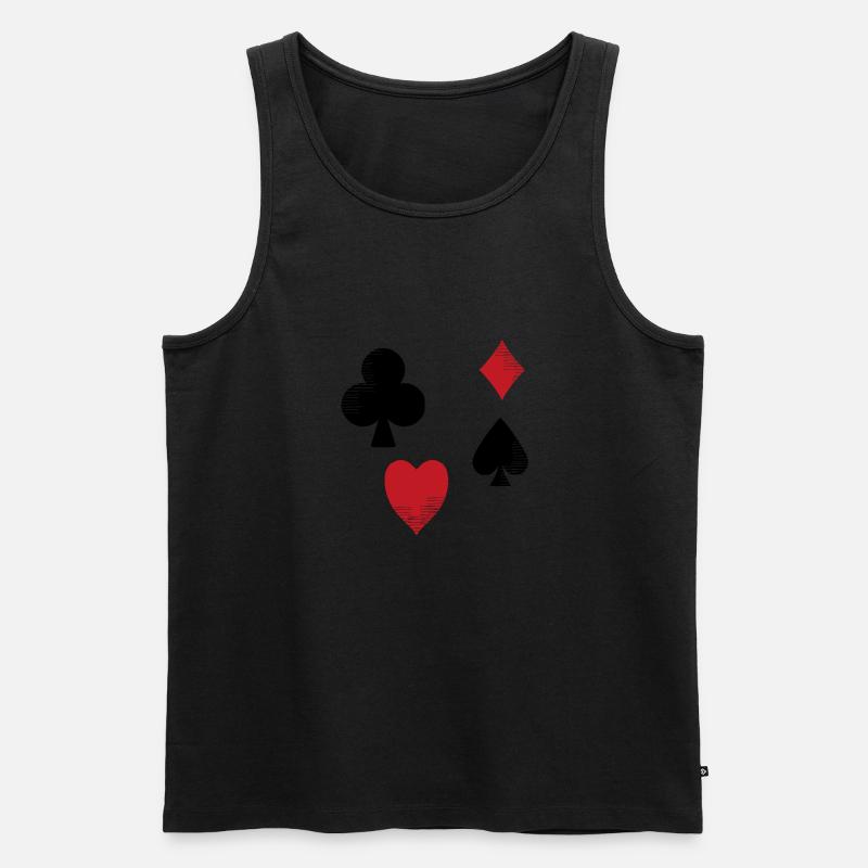 poker - Men's Premium Organic Tank Top - black