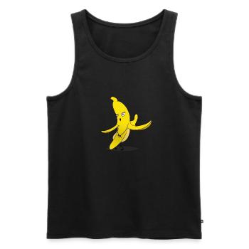Banana / Banana - Wind Rock - Men's Premium Organic Tank Top - black - Front - AI Model Male 178 light (178cm)