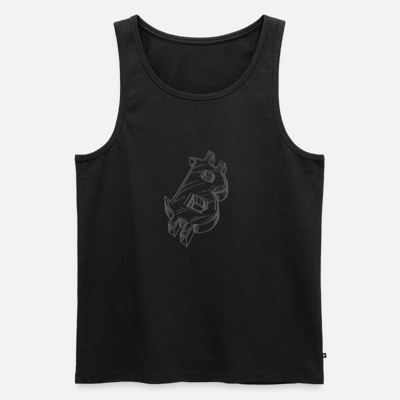 Bitcoin - Männer Premium Bio Tank Top - Schwarz