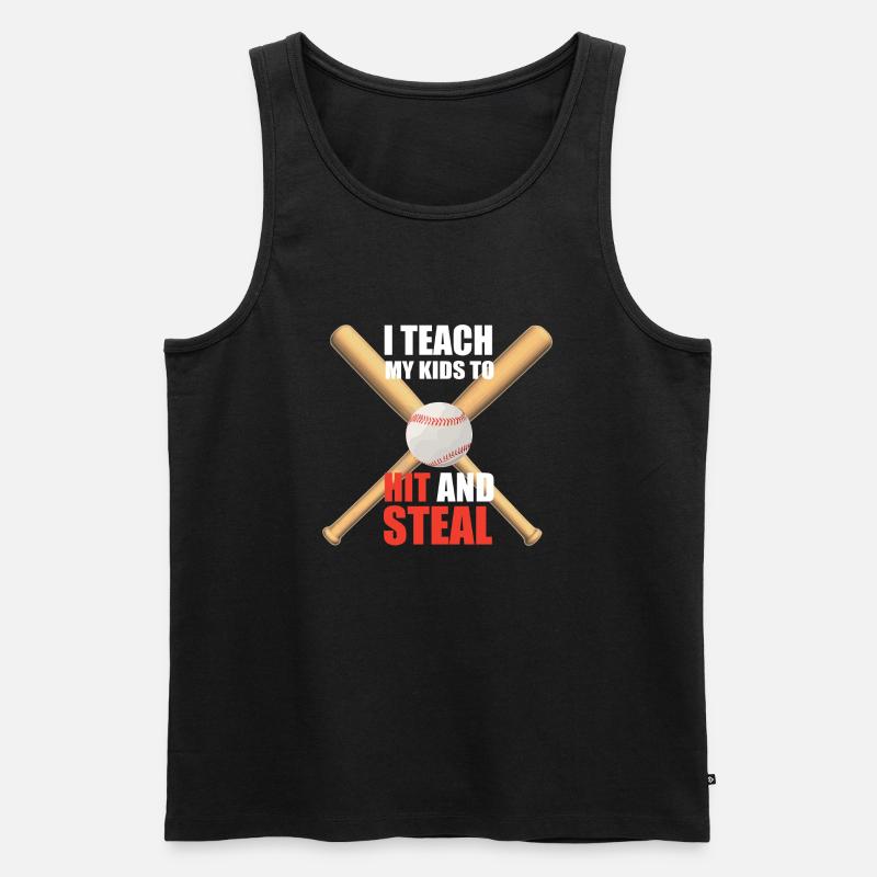 Baseball - Männer Premium Bio Tank Top - Schwarz