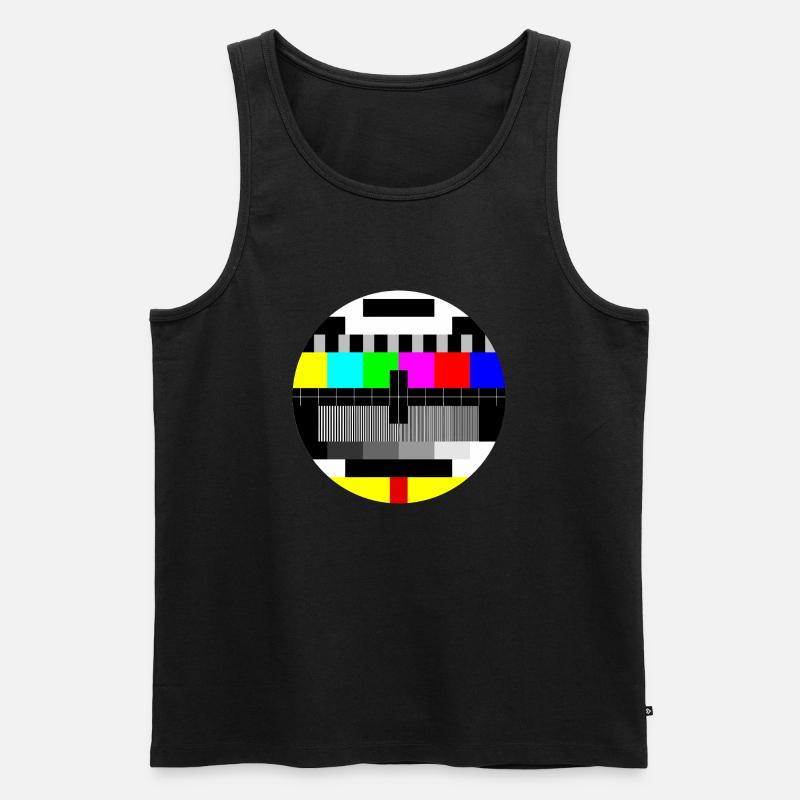 Farbbalken - Farbtestkarte - Männer Premium Bio Tank Top - Schwarz
