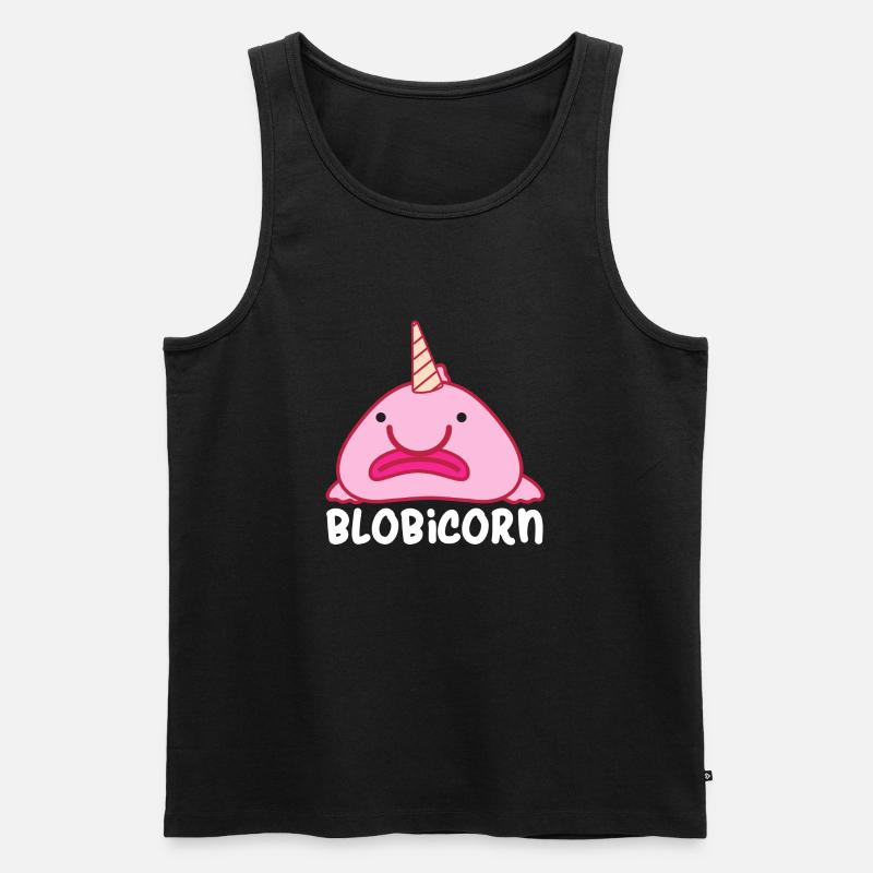 Blobfish - Männer Premium Bio Tank Top - Schwarz