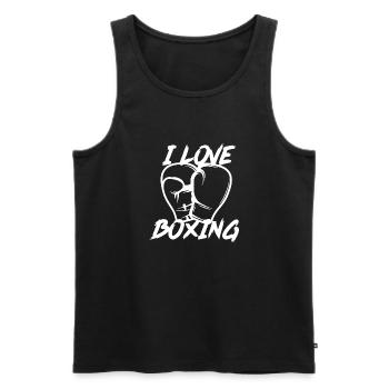Boxer arts martiaux - Débardeur bio Premium Homme - noir - Devant - Michal (187cm)