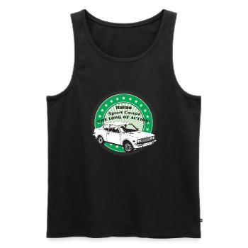 Italienische Sport Coupè - Männer Premium Bio Tank Top - Schwarz - Vorne - AI Model Male 178 light (178cm)