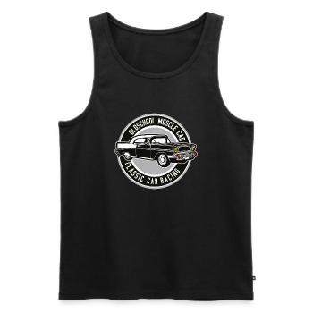 Muscle Car - Männer Premium Bio Tank Top - Schwarz - Vorne - AI Model Male 178 light (178cm)