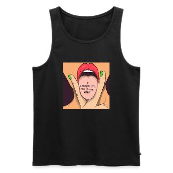 I licked it so it's mine - Männer Premium Bio Tank Top - Schwarz - Vorne - AI Model Male 178 light (178cm)