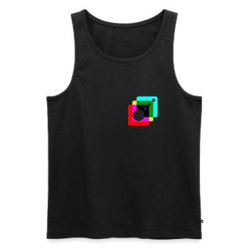 Instagram 3D - Men's Premium Organic Tank Top - black - Front - AI Model Male 178 light (178cm)