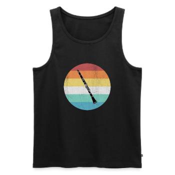 clarinet - Men's Premium Organic Tank Top - black - Front - AI Model Male 178 light (178cm)