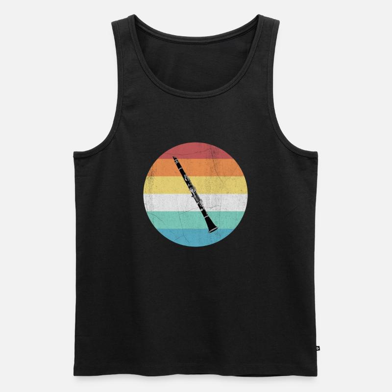 Klarinette - Männer Premium Bio Tank Top - Schwarz