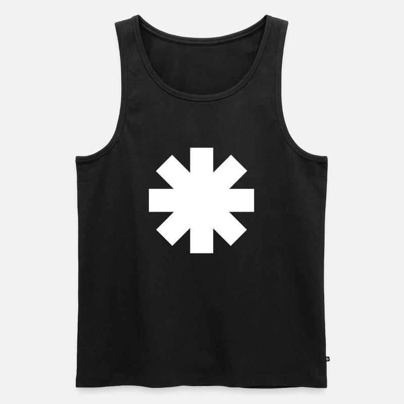 Sternchen weiß rhcp - Männer Premium Bio Tank Top - Schwarz