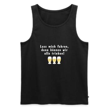 Let me drive then we can all drink - Men's Premium Organic Tank Top - black - Front - Michal (187cm)