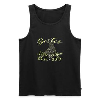 Sternzeichen Jungfrau - Männer Premium Bio Tank Top - Schwarz - Vorne - Michal (187cm)