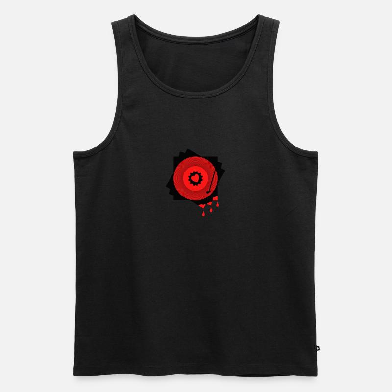 mit Herzblut am Deck - Männer Premium Bio Tank Top - Schwarz