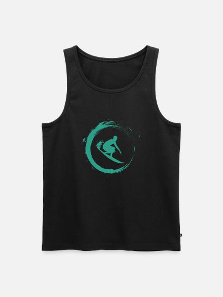 surfer - Men's Premium Organic Tank Top - black