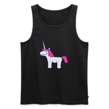 Unicorn - Männer Premium Bio Tank Top - Schwarz - Vorne - Michal (187cm)