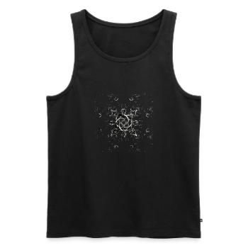 Tribal Fractal - Men's Premium Organic Tank Top - black - Front - AI Model Male 178 light (178cm)