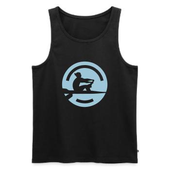 logo sport rowing aviron femme - Débardeur bio Premium Homme - noir - Devant - Michal (187cm)