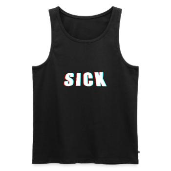 SICK SHIRTS - Men's Premium Organic Tank Top - black - Front - AI Model Male 178 light (178cm)