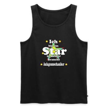 Anlagenmechaniker Star - Männer Premium Bio Tank Top - Schwarz - Vorne - AI Model Male 178 light (178cm)