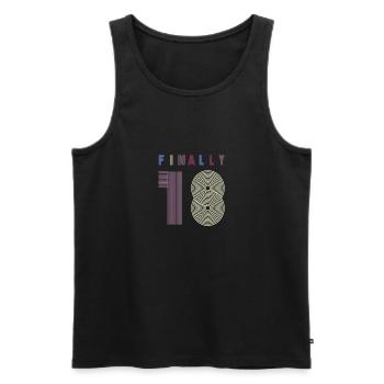 Enfin, dix-huit anniversaire cadeau - Débardeur bio Premium Homme - noir - Devant - Michal (187cm)