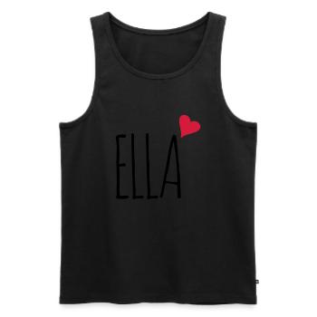 Ella Liebe Herz Geschenk - Männer Premium Bio Tank Top - Schwarz - Vorne - AI Model Male 178 light (178cm)