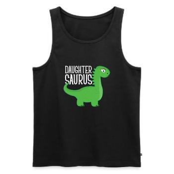 Daughter Saurus Funny Gift - Débardeur bio Premium Homme - noir - Devant - AI Model Male 178 light (178cm)