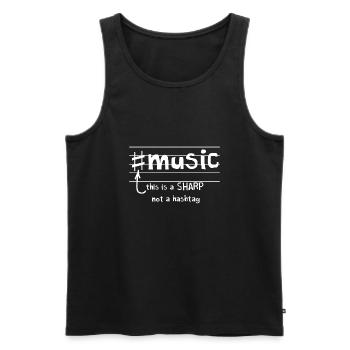Sharpe music lover hobby gift - Men's Premium Organic Tank Top - black - Front - AI Model Male 178 light (178cm)