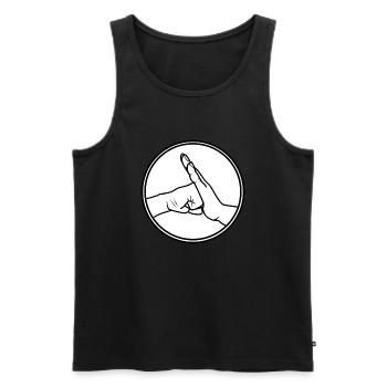 Kung Fu Kampfkunst Gruß - Männer Premium Bio Tank Top - Schwarz - Vorne - Michal (187cm)