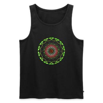 Mandala - Männer Premium Bio Tank Top - Schwarz - Vorne - AI Model Male 178 light (178cm)