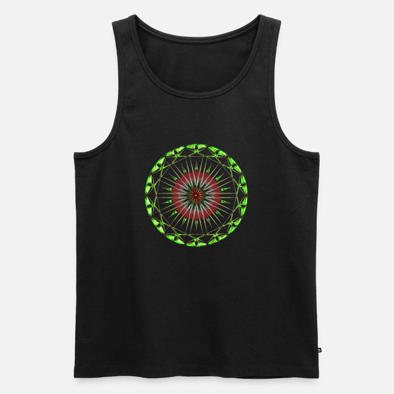 Mandala - Männer Premium Bio Tank Top - Schwarz