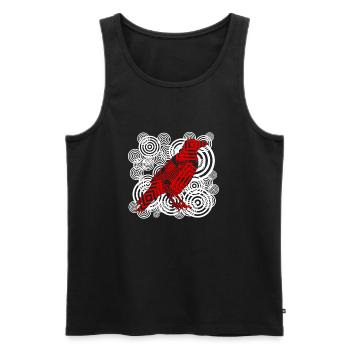 Rabe modern - Männer Premium Bio Tank Top - Schwarz - Vorne - AI Model Male 178 light (178cm)