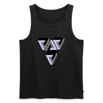 Penrose Triangle - Men's Premium Organic Tank Top - black - Front - AI Model Male 178 light (178cm)