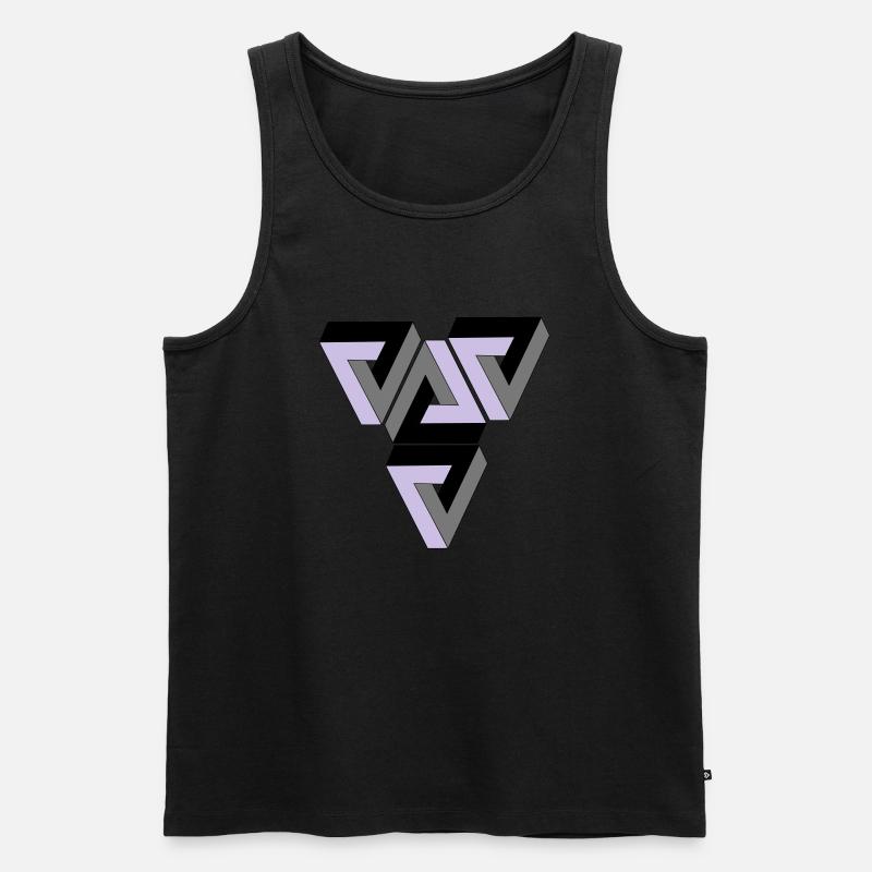 Penrose Triangle - Männer Premium Bio Tank Top - Schwarz