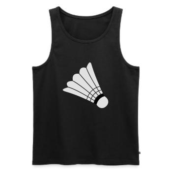 Badminton - Männer Premium Bio Tank Top - Schwarz - Vorne - Michal (187cm)