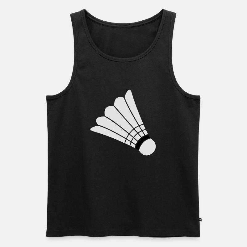 Badminton - Männer Premium Bio Tank Top - Schwarz