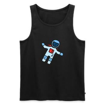 astronaut - Männer Premium Bio Tank Top - Schwarz - Vorne - Michal (187cm)