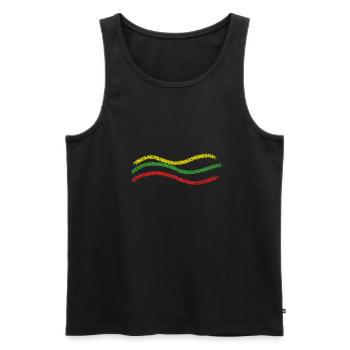 Lithuania - Men's Premium Organic Tank Top - black - Front - Michal (187cm)