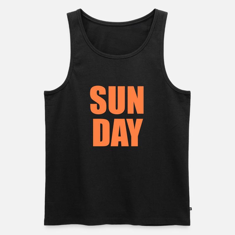 Sunday - Sonntag - Männer Premium Bio Tank Top - Schwarz