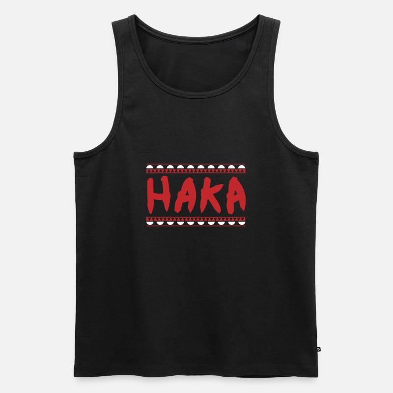 Maori Haka - Geschenkidee - Männer Premium Bio Tank Top - Schwarz