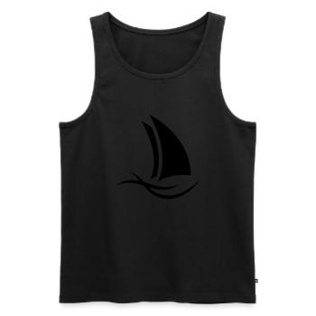 sailing_f1 - Männer Premium Bio Tank Top - Schwarz - Vorne - AI Model Male 178 light (178cm)