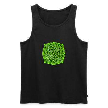 muster grün - Männer Premium Bio Tank Top - Schwarz - Vorne - AI Model Male 178 light (178cm)