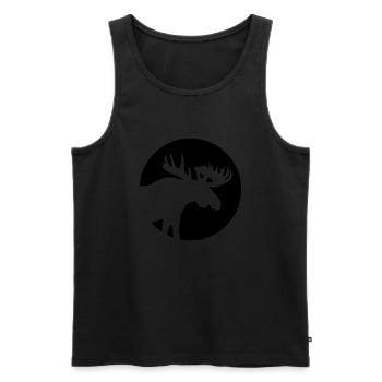 Elk - Men's Premium Organic Tank Top - black - Front - AI Model Male 178 light (178cm)