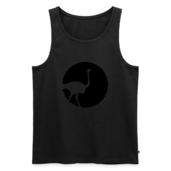 Strauß - Männer Premium Bio Tank Top - Schwarz - Vorne - AI Model Male 178 light (178cm)