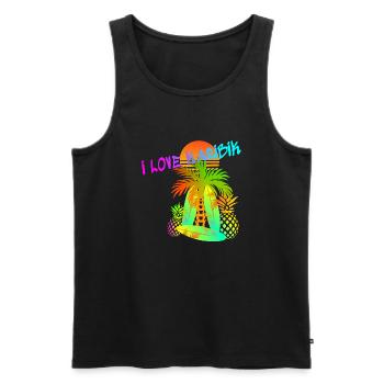 Karibik Liebe - Männer Premium Bio Tank Top - Schwarz - Vorne - AI Model Male 178 light (178cm)