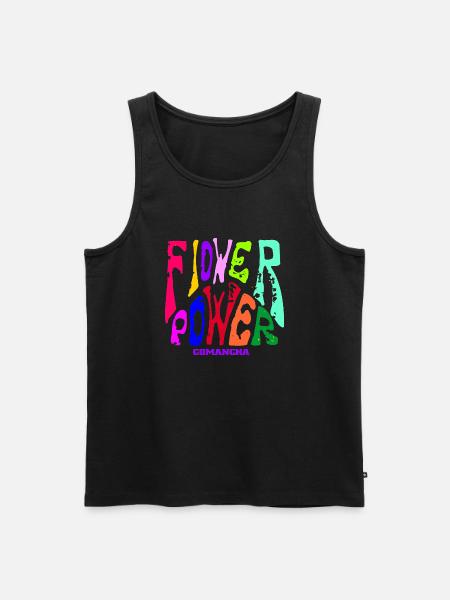 flower power - Men's Premium Organic Tank Top - black