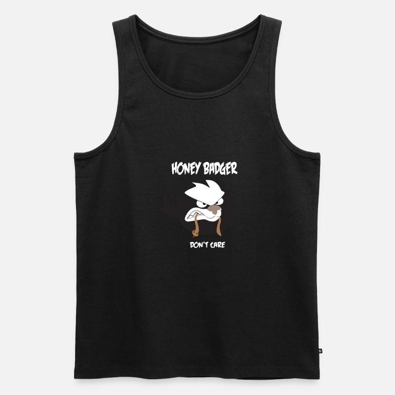 honey badger - Männer Premium Bio Tank Top - Schwarz