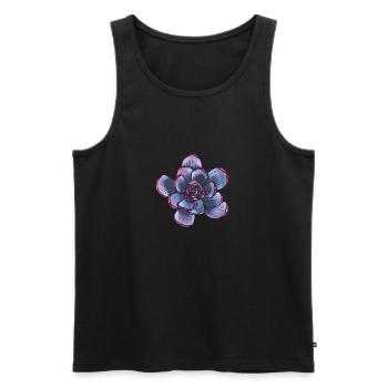 Echeveria Sukkulent Pflanze - Männer Premium Bio Tank Top - Schwarz - Vorne - AI Model Male 178 light (178cm)